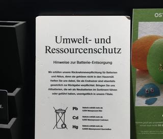 Aufsteller im Ladengeschäft